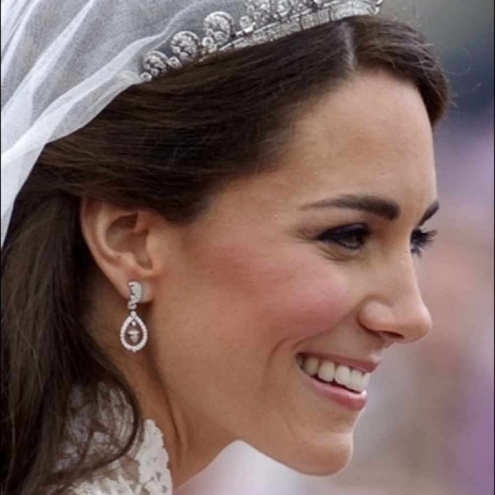 Kenneth Jay Lane CZ Royal Wedding Earrings